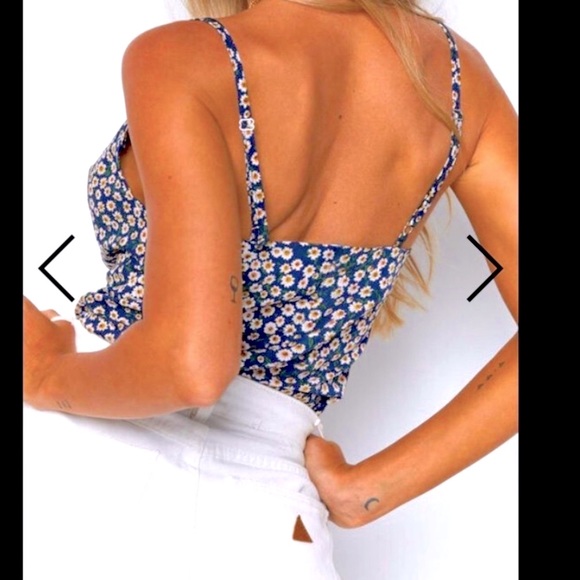 Unique Sling Drape Style W/ lining Vest Silk Chiffon Floral Cami Style Dress Top - Picture 2 of 7